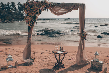 Beautiful wedding ceremony on the Indian Ocean