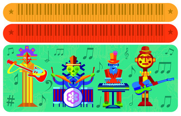 crazy colorful cartoon critter band 