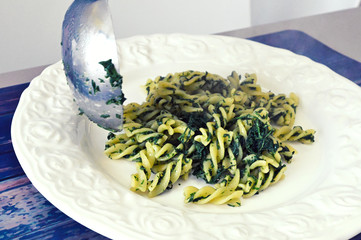 preparing lunch for guests at home