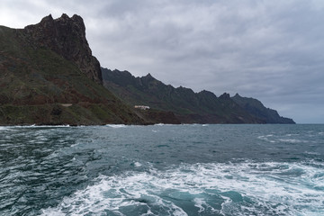 Tenerife, Canary Islands, Spain. Western coast view from Roque de las Bodegas, Anaga rural park
