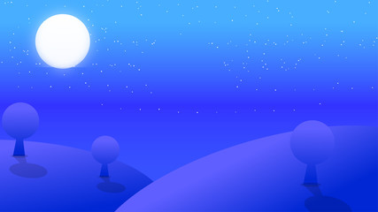 Fototapeta premium Colorful Landscape Night Moon Galaxy Nature for Background