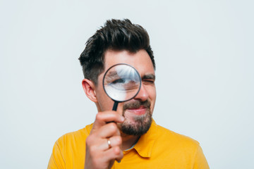 The man with a magnifier