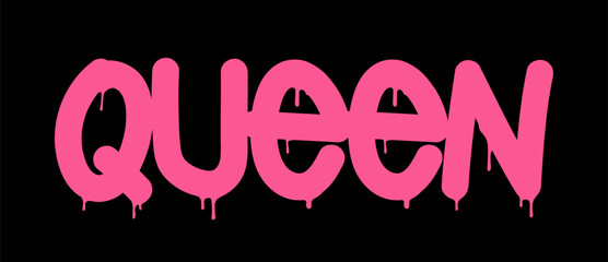 Tag inscription Queen Graffiti lettering  © Oleksii