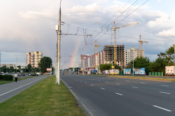 Cityscapes in Brest, Moskovskaya street, Main Street in Brest