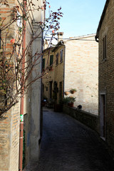 Corinaldo (AN), Italy - January 1, 2019: View of Corinaldo village, Corinaldo, Ancona, Marche, Italy