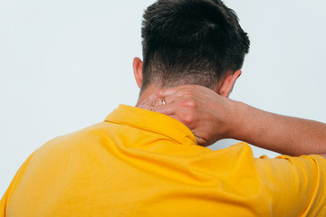 Pain neck. The back man
