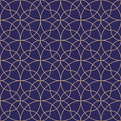Vector ornamental seamless pattern. Gold background and wallpaper in Arabic style. Geometric pattern. Vector illustration for your design.