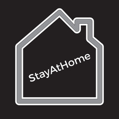 Stay at home icon. Coronavirus COVID-19 outbreak advice