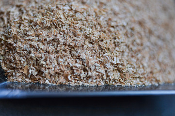 close up of rye bran