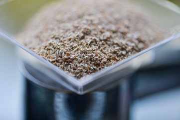 close up of rye bran