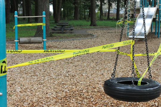 In An Evolving Response To The COVID-19 Outbreak, Vancouver Parks And Recreation Is Closing All Active Recreation Areas In City Parks, Including  Playgrounds And Picnic Shelters, Empty Parks