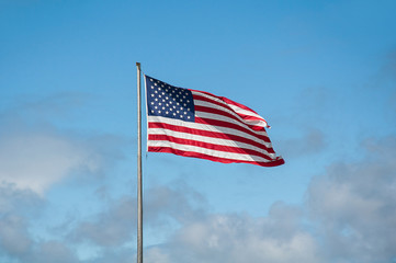 American flag waving