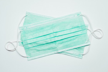 Medical masks. Coronavirus protection concept. One of the ways to reduce the spread of virus....