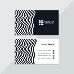 Modern Business Card With Zebra Style