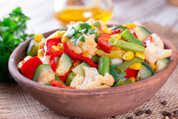 Mixed vegetables in a bowl