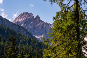 Panoramic view of mountains in South Tyrol, Italy