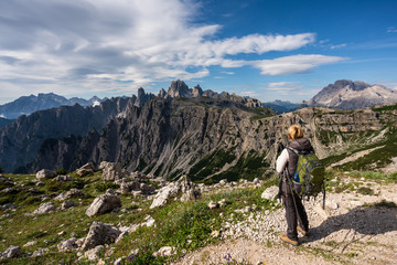 Fototapeta premium Panoramic view of mountains in South Tyrol, Italy