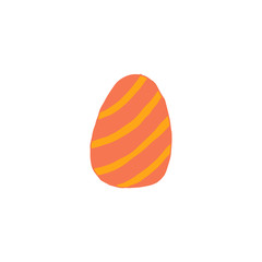 Cartoon egg for decoration design. Happy easter background. Funny vector illustration.
