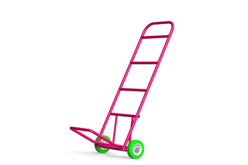 The cart for transportation of goods. 3D render