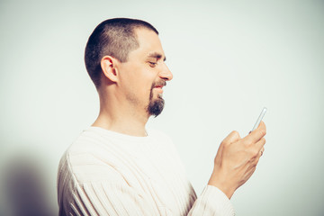 A man with a smartphone