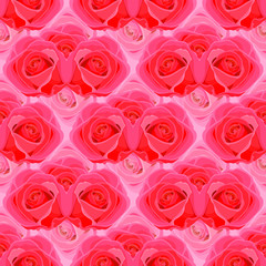 Seamless pattern of flowers pink roses. eps10 vector stock illustration