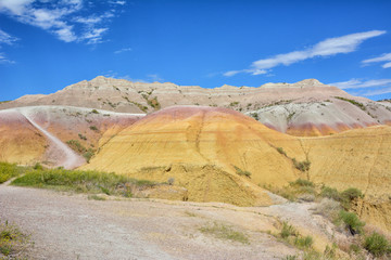 The Yellow Mounds of the Badlands National Park are an example of a paleosol or fossil soil.