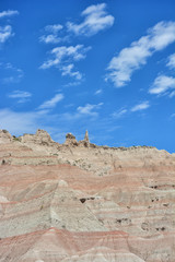 Badlands National Park an American national park located in southwestern South Dakota with of sharply eroded buttes and pinnacles.