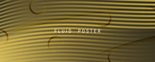 Abstract Vector Curve. Gold Gradient Landing 