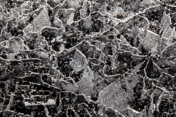 Close up of a frozen lake