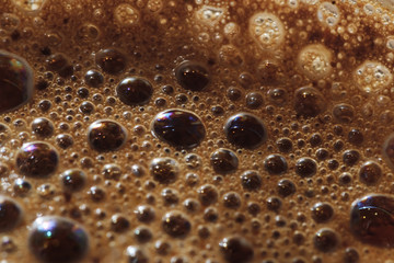 coffee foam macro structure background