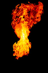 fire on black background