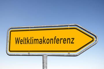 Wegweiser, Weltklimakonferenz,