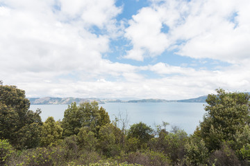 Natural landscape in San Pedro island or Isla Grande, in Lake Tota