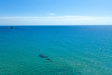 Fototapeta na wymiar Aerial landscape of beach.Top view of summer sea. 