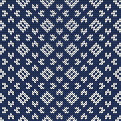 Knitted seamless abstract geometric pattern