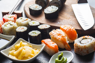 Japanese sushi food.