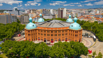 Aerial View of Campo Pequeno ortugal Lisbon Bullring