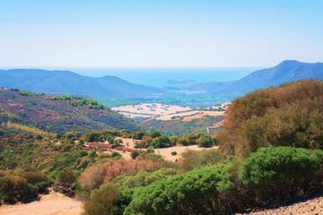 Landscape with mountains at Teulada Cagliari province Sardinia