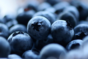 Macro photo of blueberries.Original color.