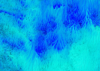 Abstract hand-made pattern, multi-colored background, imitation of oil or watercolor painting, fantastic landscape