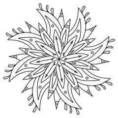 Mandala. Decorative vector element. coloring page.