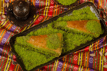 Turkish Dessert, baklava  stock photo