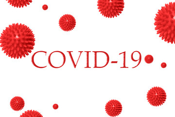 Coronavirus on the white background