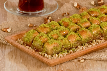 Turkish Dessert, baklava  stock photo