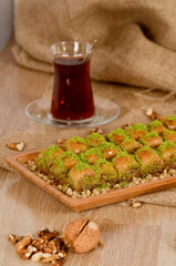 Turkish Dessert, baklava  stock photo