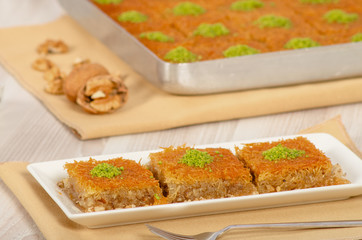 Turkish Dessert, baklava  stock photo