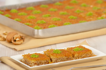 Turkish Dessert, baklava  stock photo