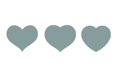 Symbol, gray heart icon, on a white background