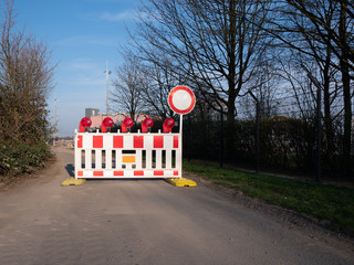 Landstraßensperrung