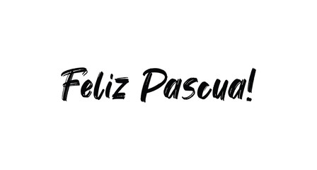 Happy easter lettering text in spanish language. Vector calligraphy.